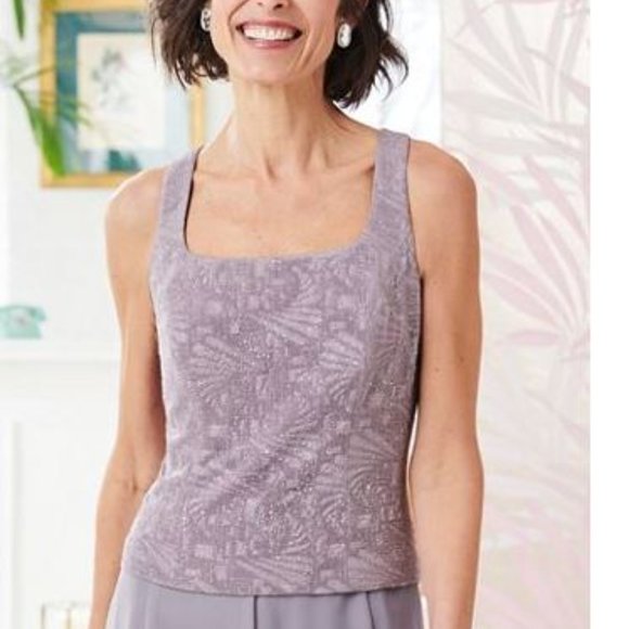 Alex Evenings Soft Spring Special Occasion Knit Jacket Dress 8P NWOT - Picture 3 of 8